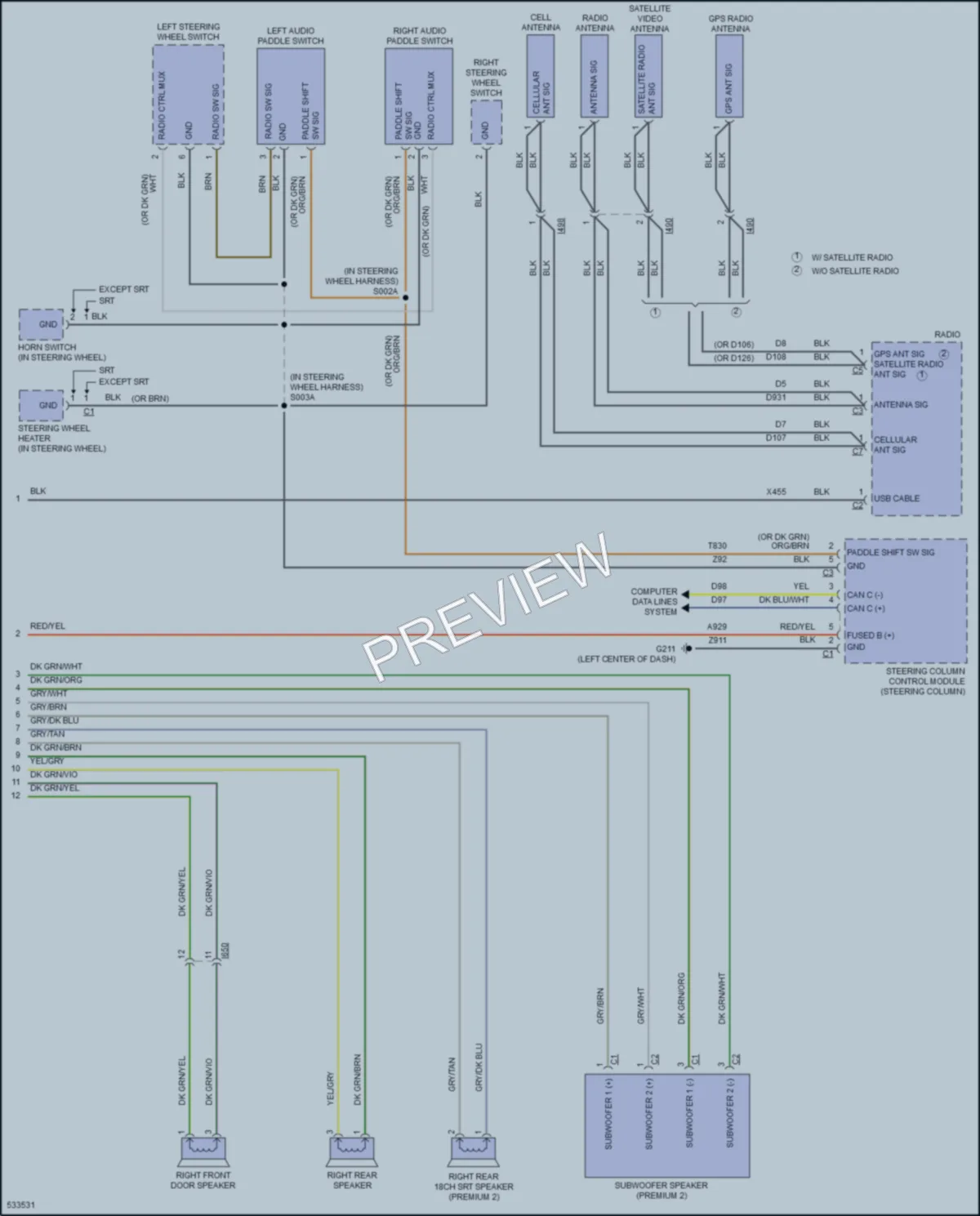 2017 Dodge Challenger Radio wiring diagram preview