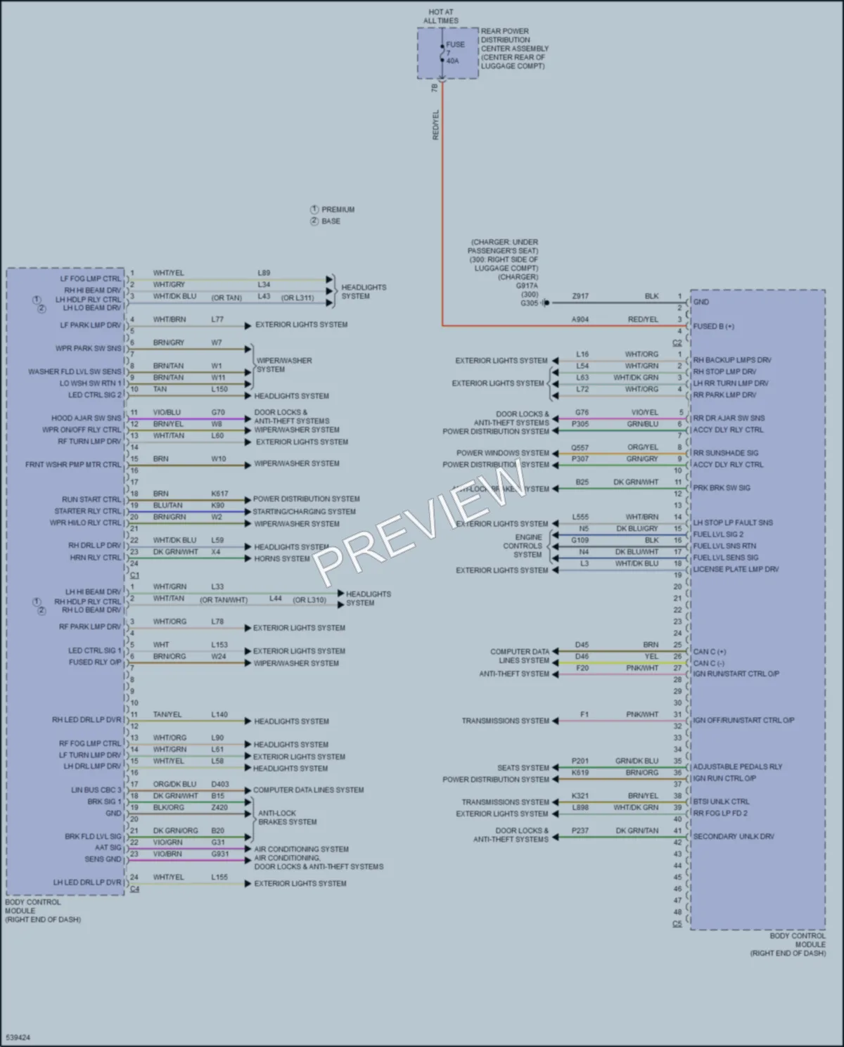 2017 Dodge Charger Body Control Modules wiring diagram preview