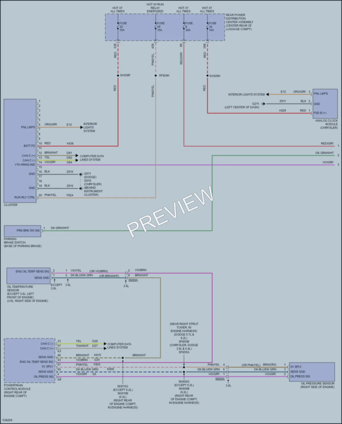 2017 Dodge Charger Instrument Cluster wiring diagram preview