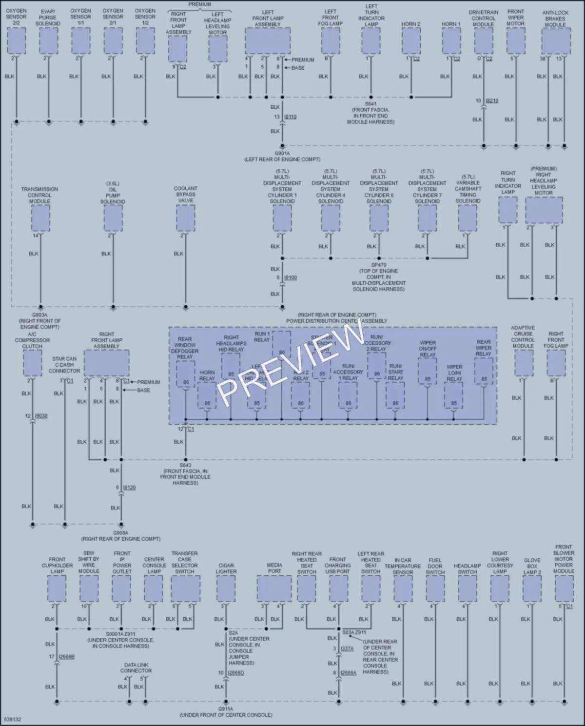 2017 Dodge Durango Ground Distribution wiring diagram preview