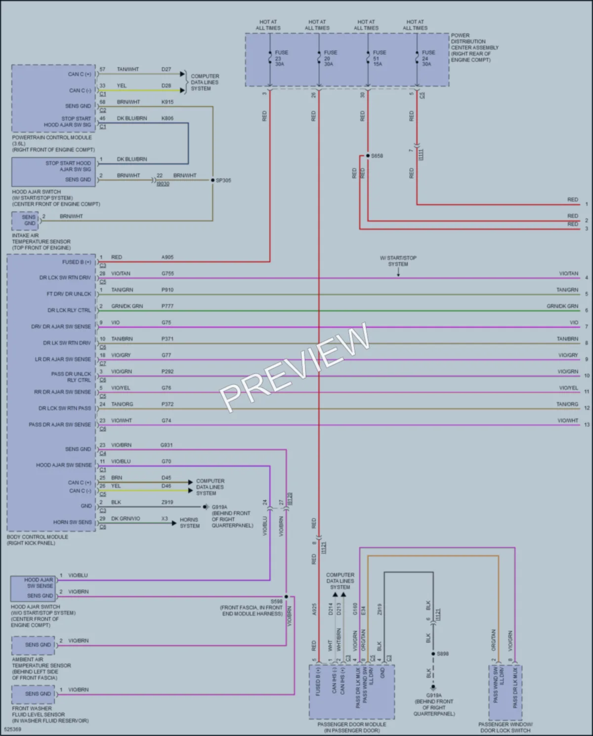 2017 Dodge Durango Power Door Locks wiring diagram preview