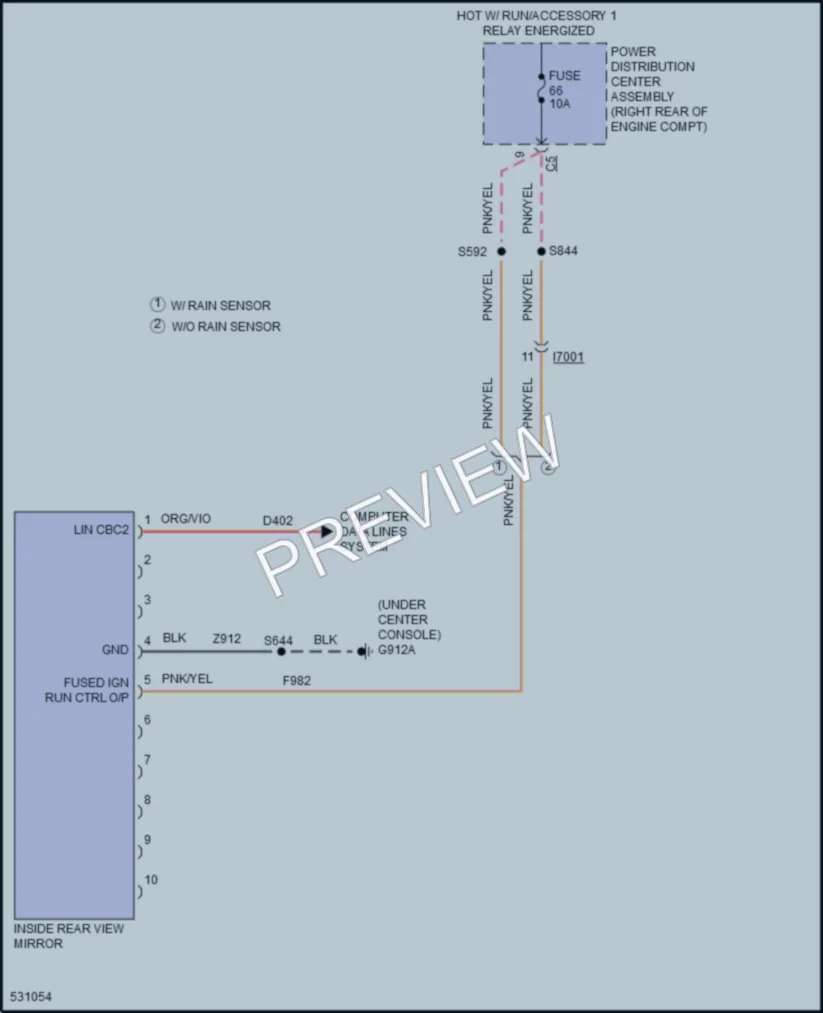 2017 Dodge Durango Power Mirrors wiring diagram preview
