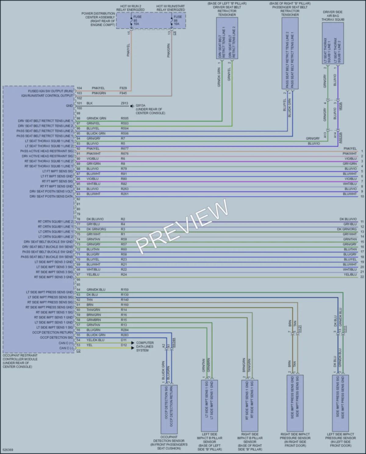 2017 Dodge Durango Supplemental Restraints wiring diagram preview