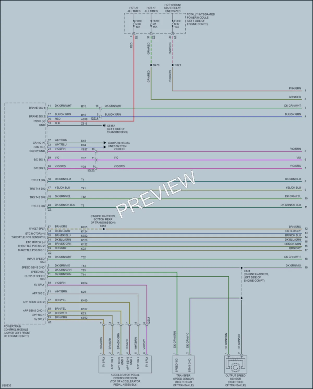2017 Dodge GrandCaravan Cruise Control wiring diagram preview