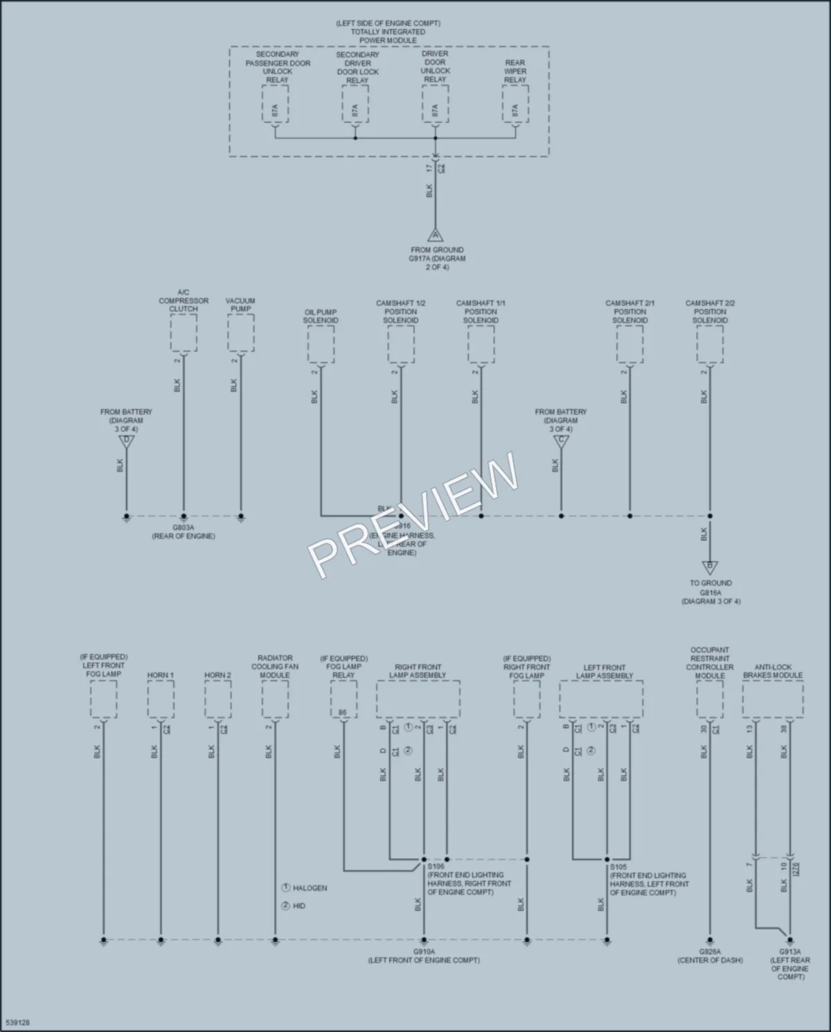 2017 Dodge GrandCaravan Ground Distribution wiring diagram preview