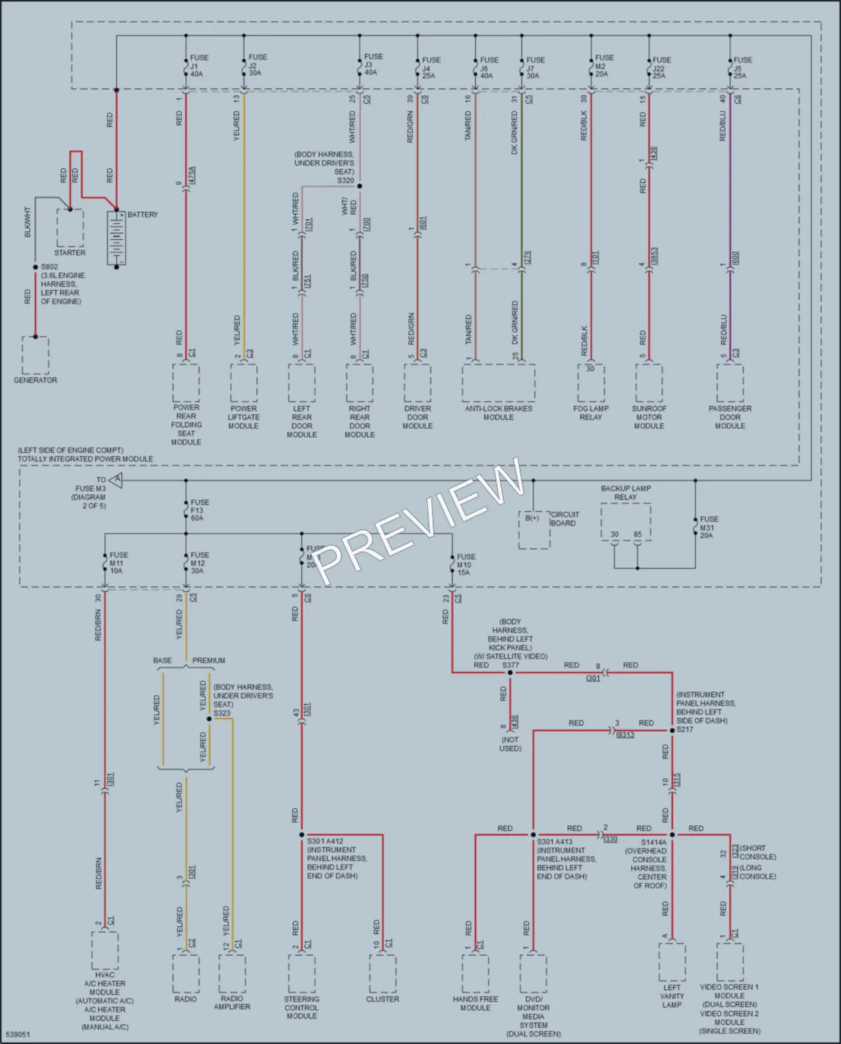 2017 Dodge GrandCaravan Power Distribution wiring diagram preview
