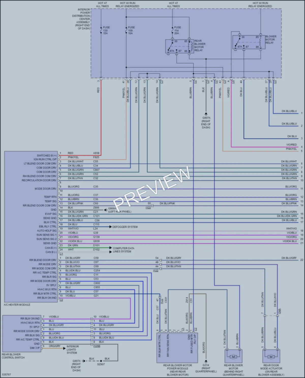 2017 Dodge Journey Air Conditioning wiring diagram preview