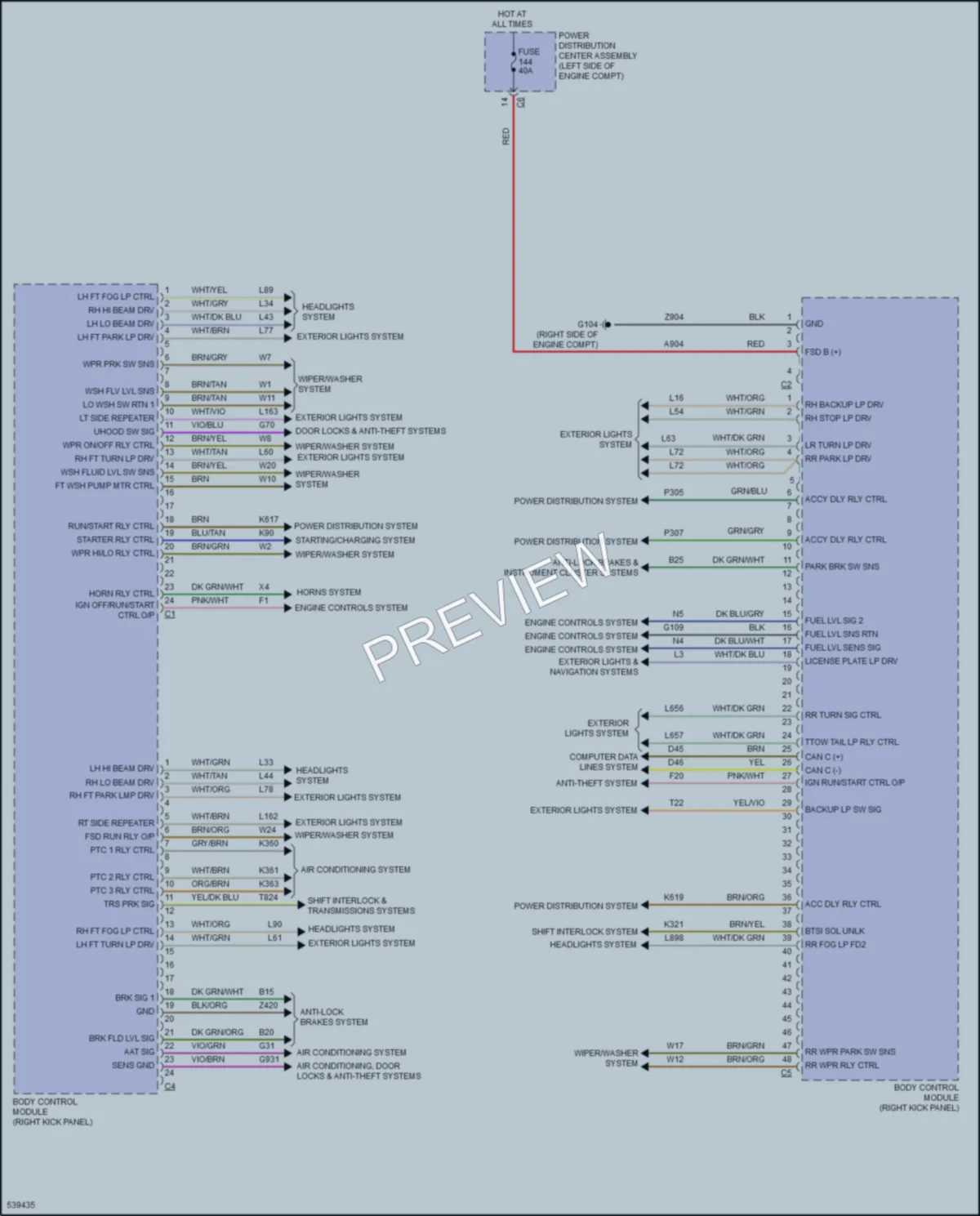 2017 Dodge Journey Body Control Modules wiring diagram preview