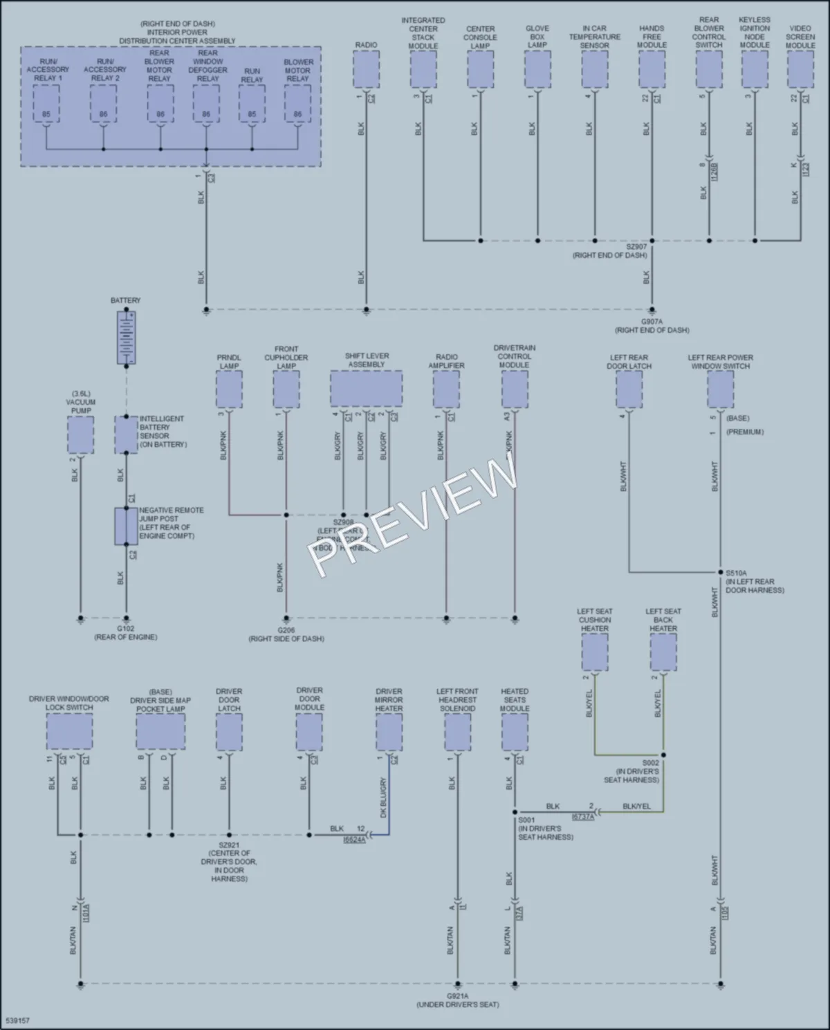 2017 Dodge Journey Ground Distribution wiring diagram preview
