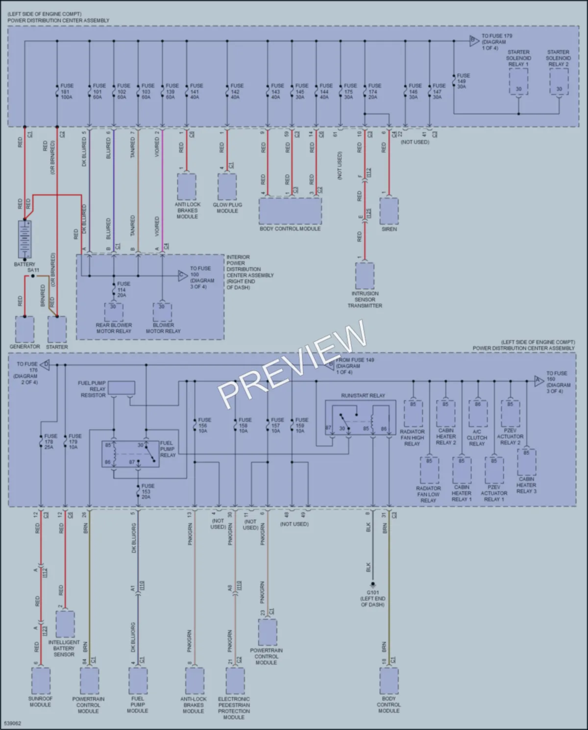 2017 Dodge Journey Power Distribution wiring diagram preview