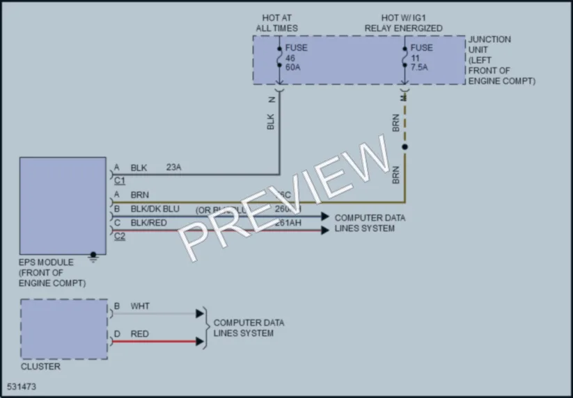 2017 Fiat 124Spider Electronic Power Steering wiring diagram preview