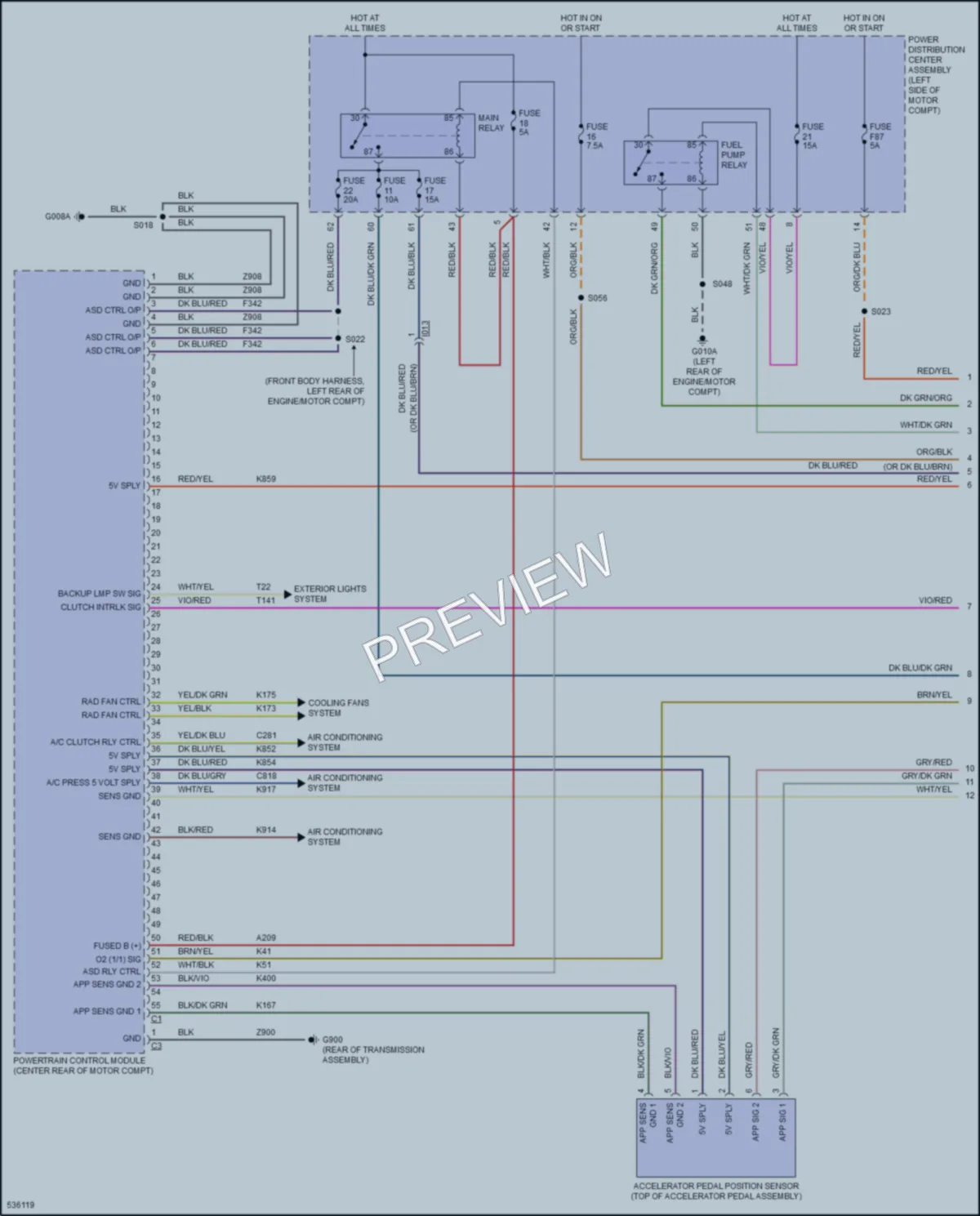 2017 Fiat 500C Engine Performance wiring diagram preview
