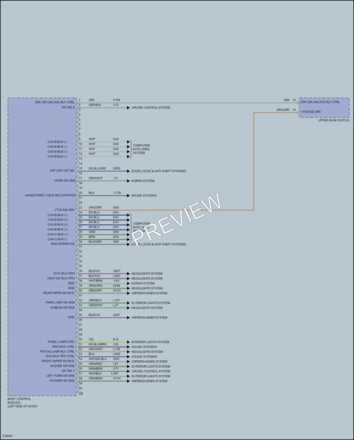 2017 Fiat 500L Body Control Modules wiring diagram preview