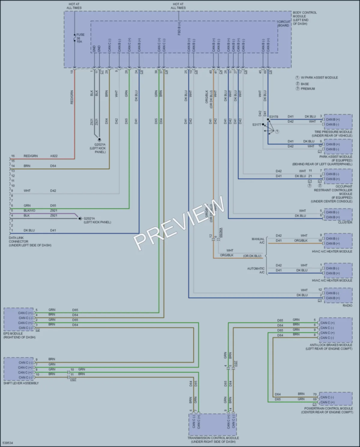 2017 Fiat 500L Computer Data Lines wiring diagram preview