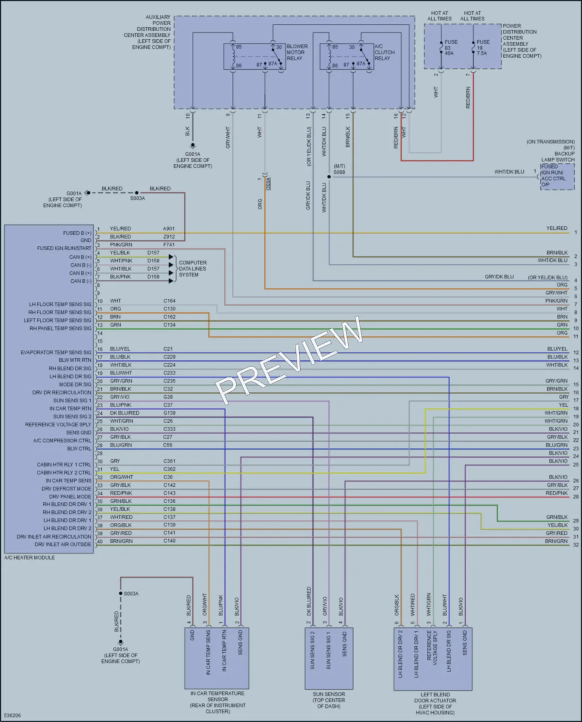 2017 Fiat 500X Air Conditioning wiring diagram preview