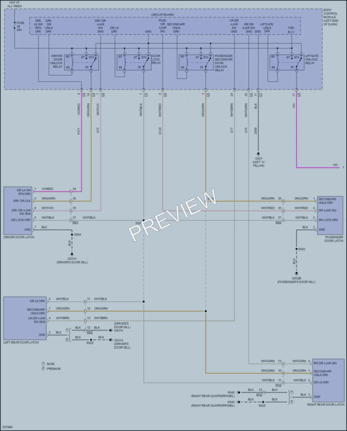 2017 Fiat 500X Anti Theft wiring diagram preview