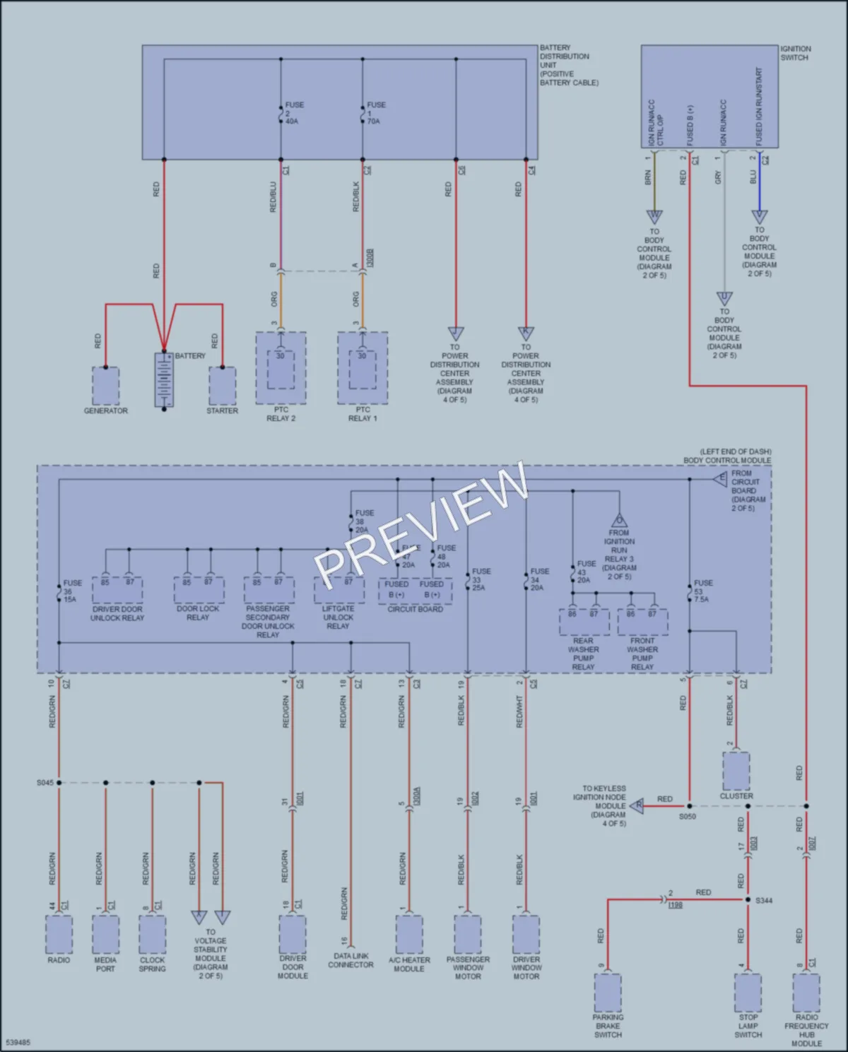 2017 Fiat 500X Power Distribution wiring diagram preview
