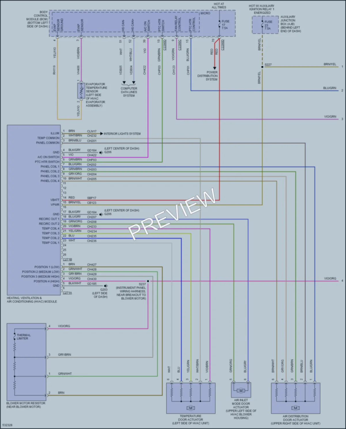 2017 Ford 150Transit Air Conditioning wiring diagram preview