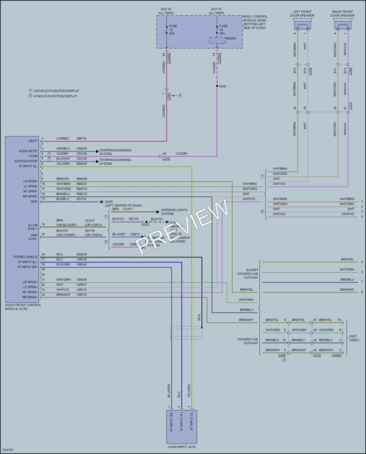 2017 Ford 150Transit Radio wiring diagram preview