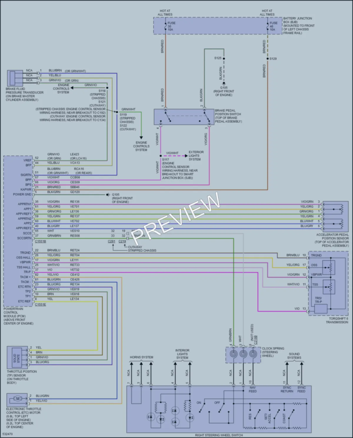 2017 Ford E450Econoline Cruise Control wiring diagram preview