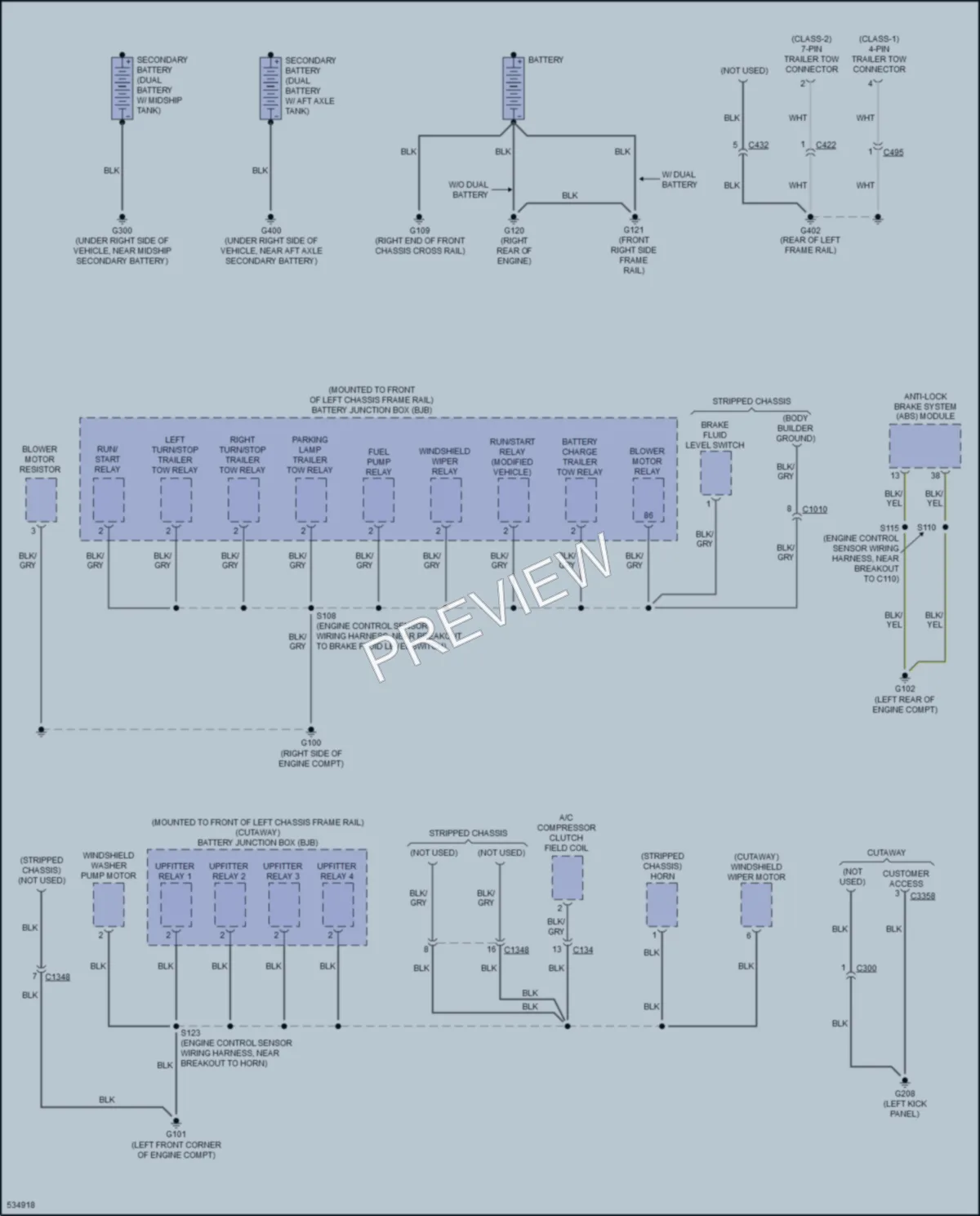 2017 Ford E450Econoline Ground Distribution wiring diagram preview