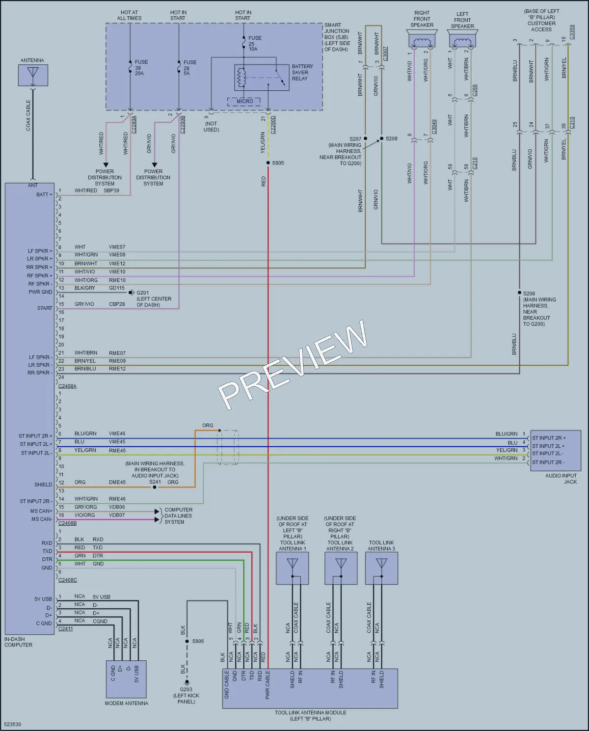 2017 Ford E450Econoline Navigation wiring diagram preview