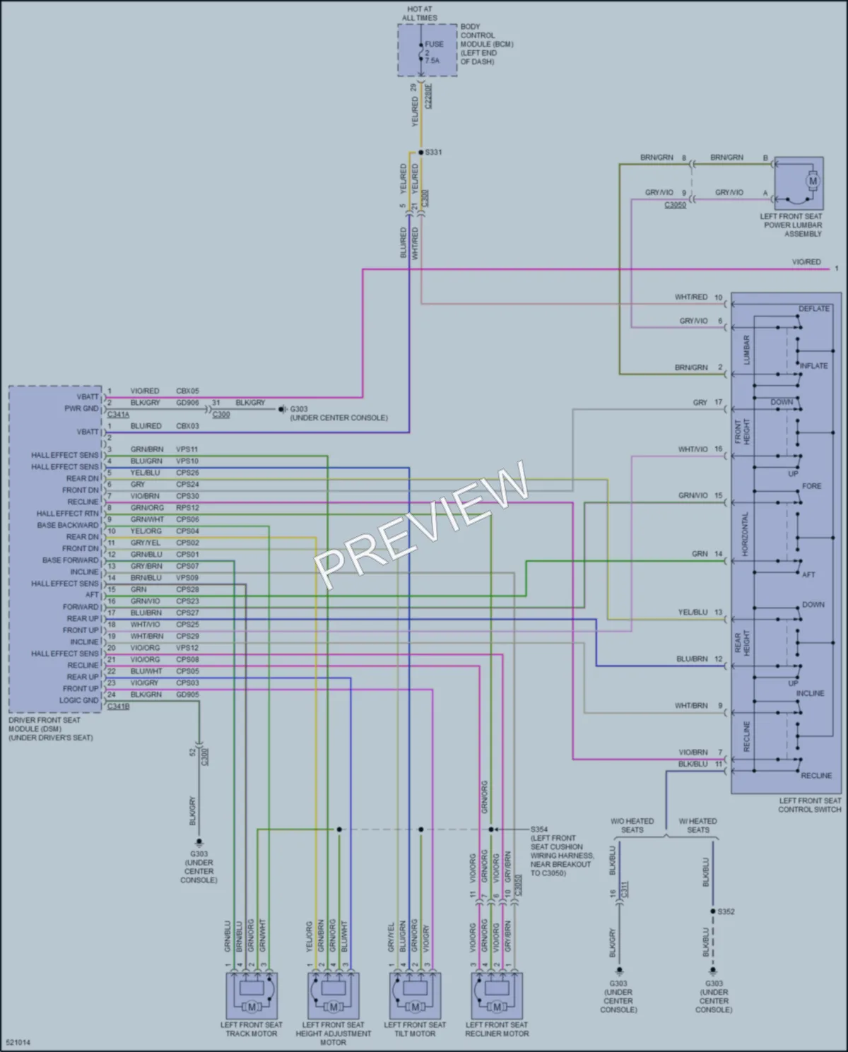 2017 Ford Edge Memory Systems wiring diagram preview