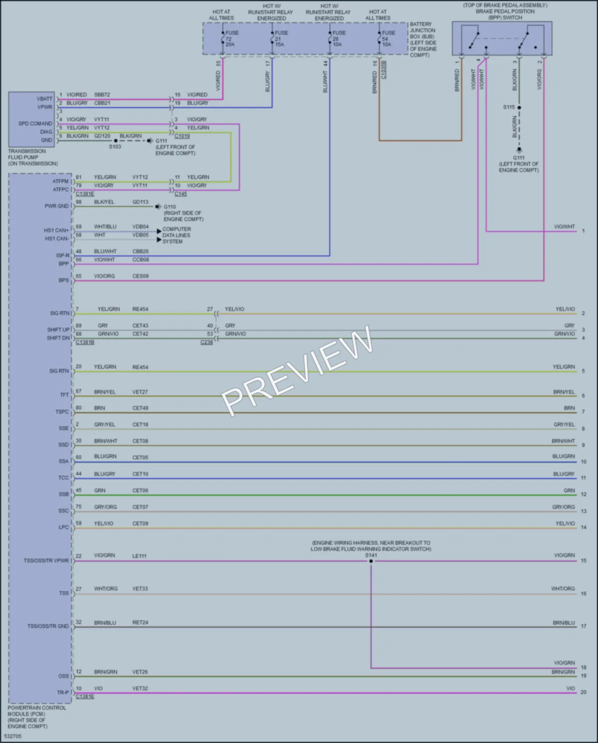 2017 Ford Edge Transmission wiring diagram preview