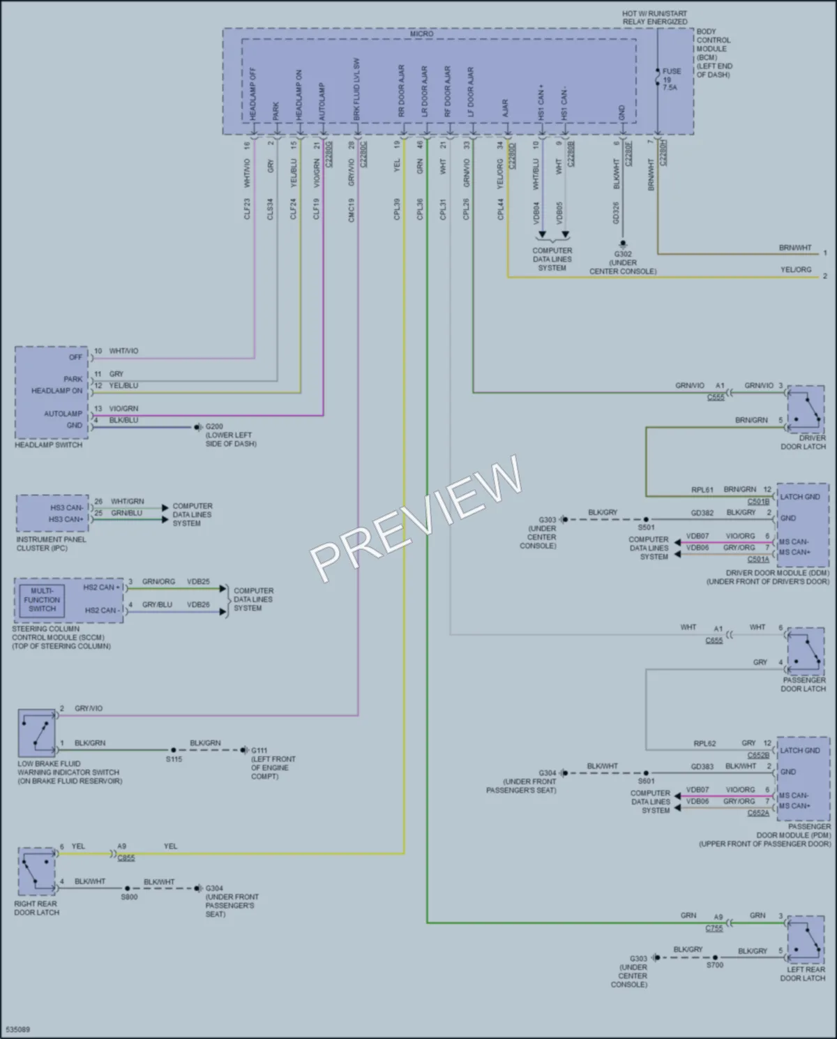 2017 Ford Edge Warning Systems wiring diagram preview