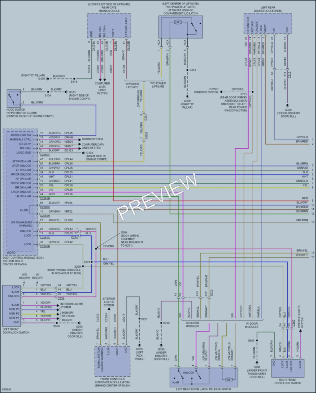 2017 Ford Escape Anti Theft wiring diagram preview