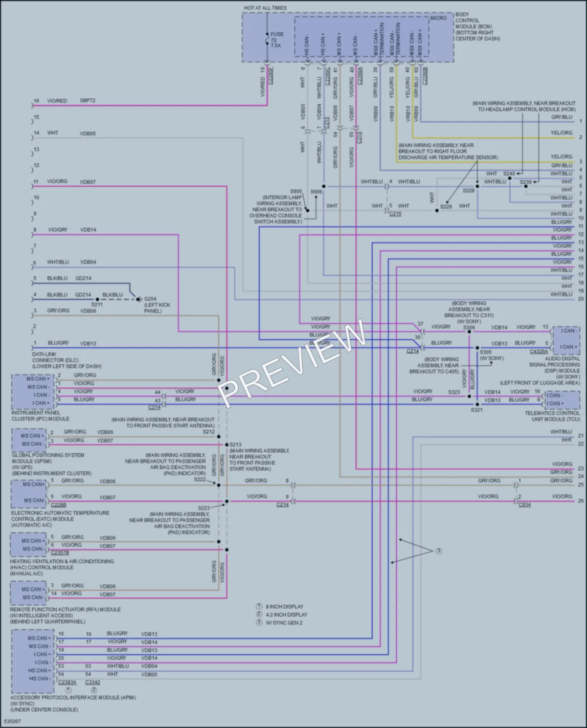 2017 Ford Escape Computer Data Lines wiring diagram preview