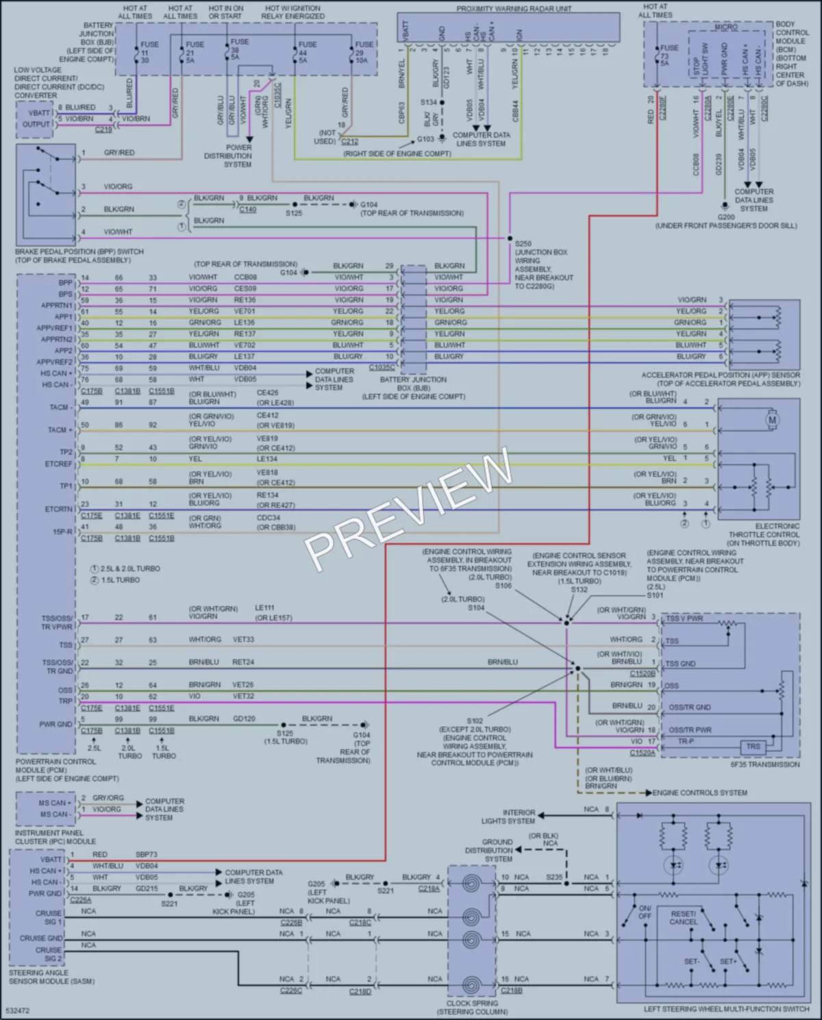2017 Ford Escape Cruise Control wiring diagram preview