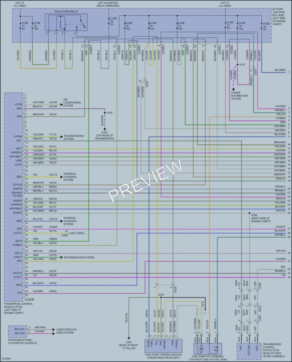 2017 Ford Escape Engine Performance wiring diagram preview