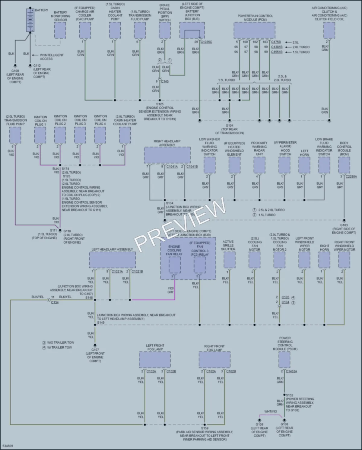 2017 Ford Escape Ground Distribution wiring diagram preview