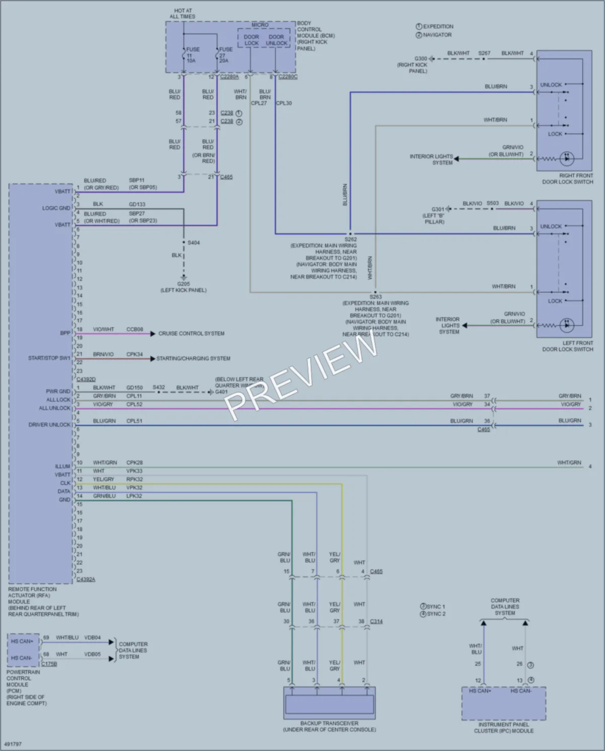 2017 Ford Expedition Anti Theft wiring diagram preview
