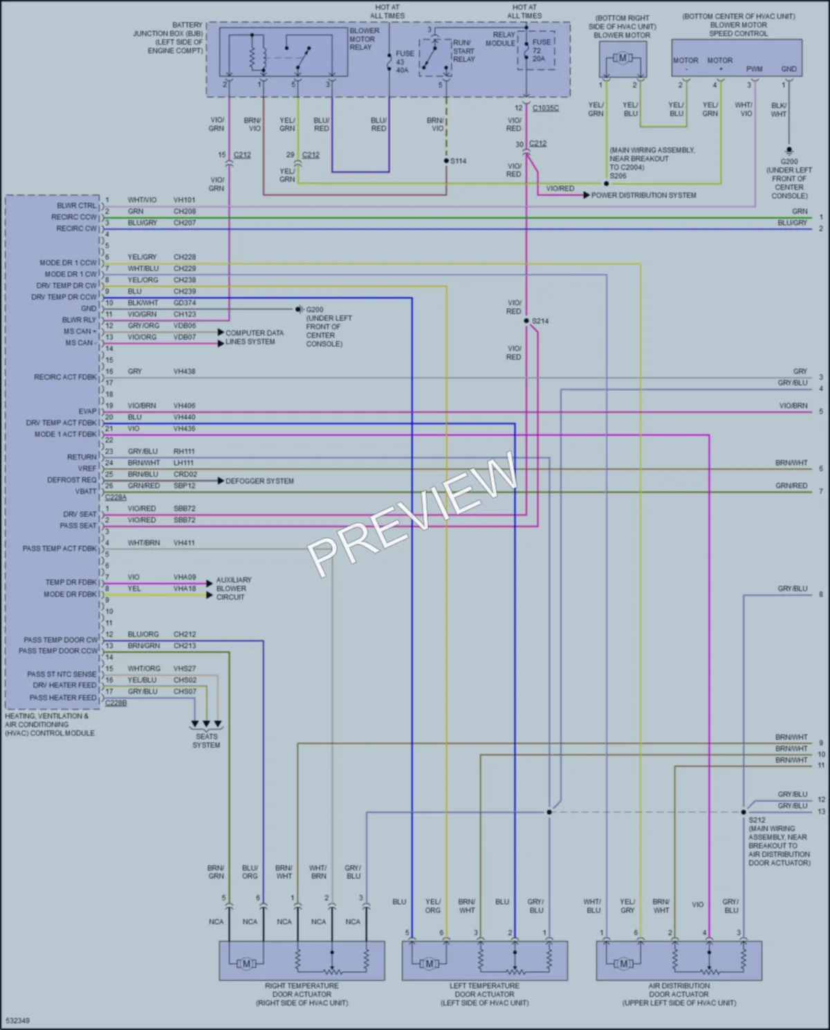 2017 Ford Explorer Air Conditioning wiring diagram preview