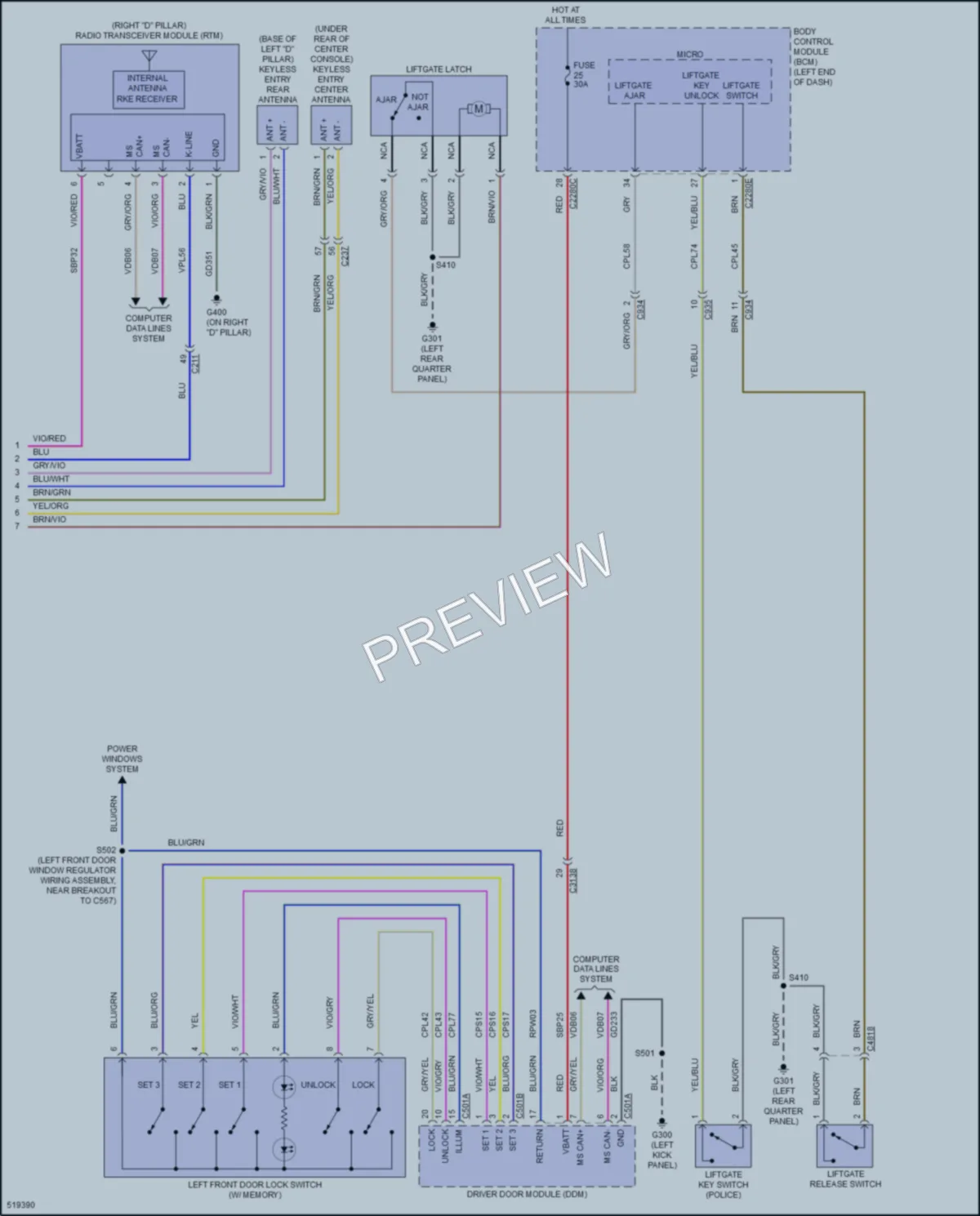 2017 Ford Explorer Anti Theft wiring diagram preview