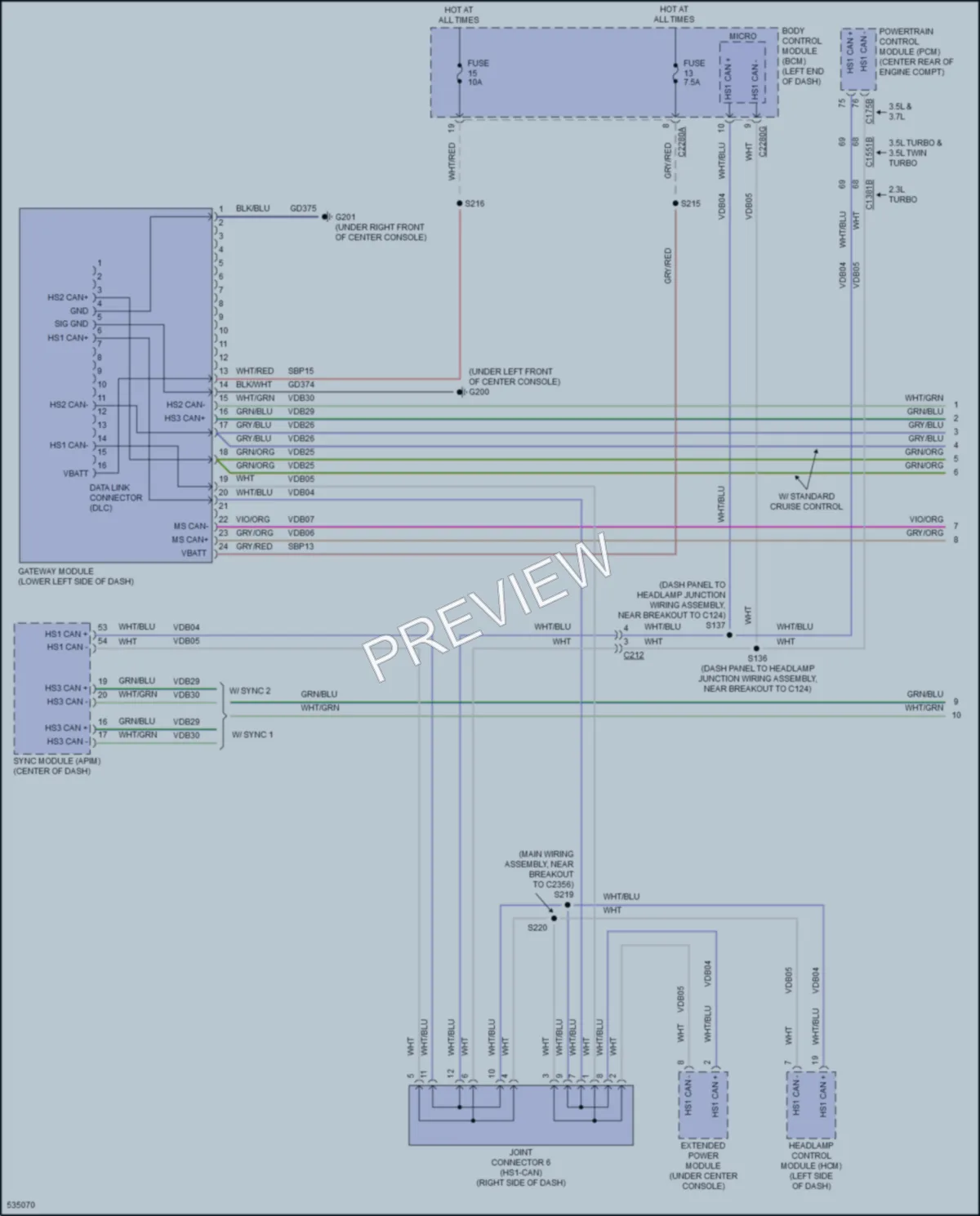 2017 Ford Explorer Computer Data Lines wiring diagram preview
