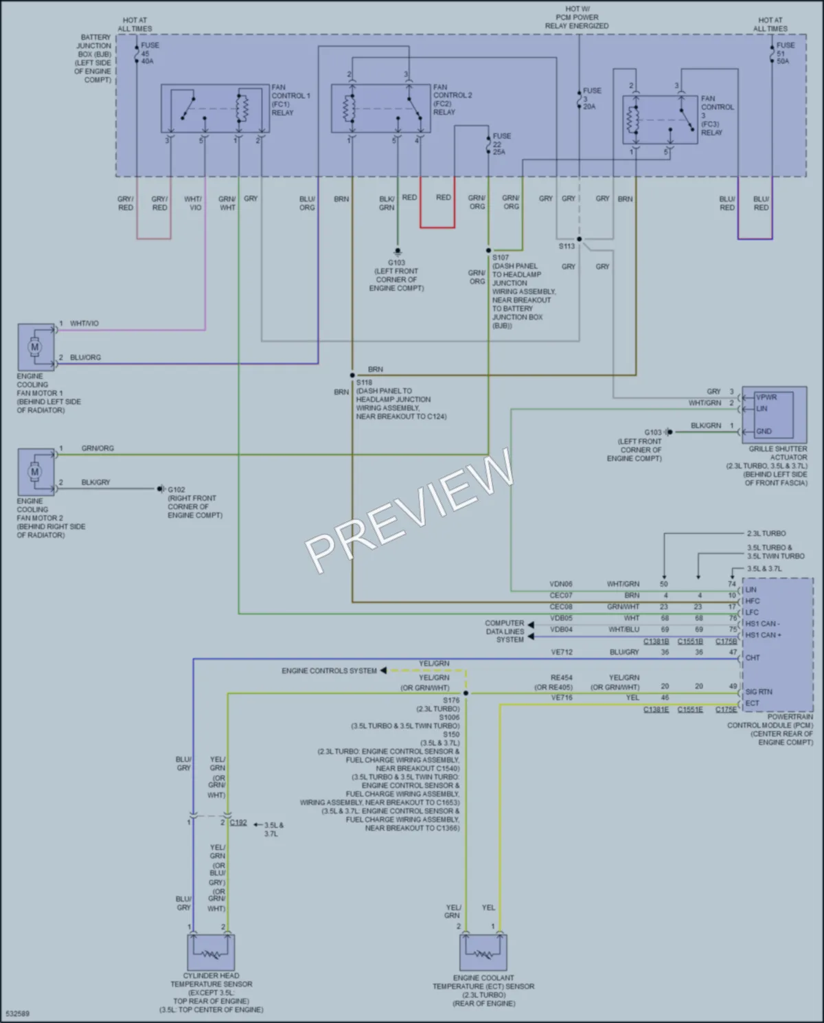 2017 Ford Explorer Cooling Fan wiring diagram preview