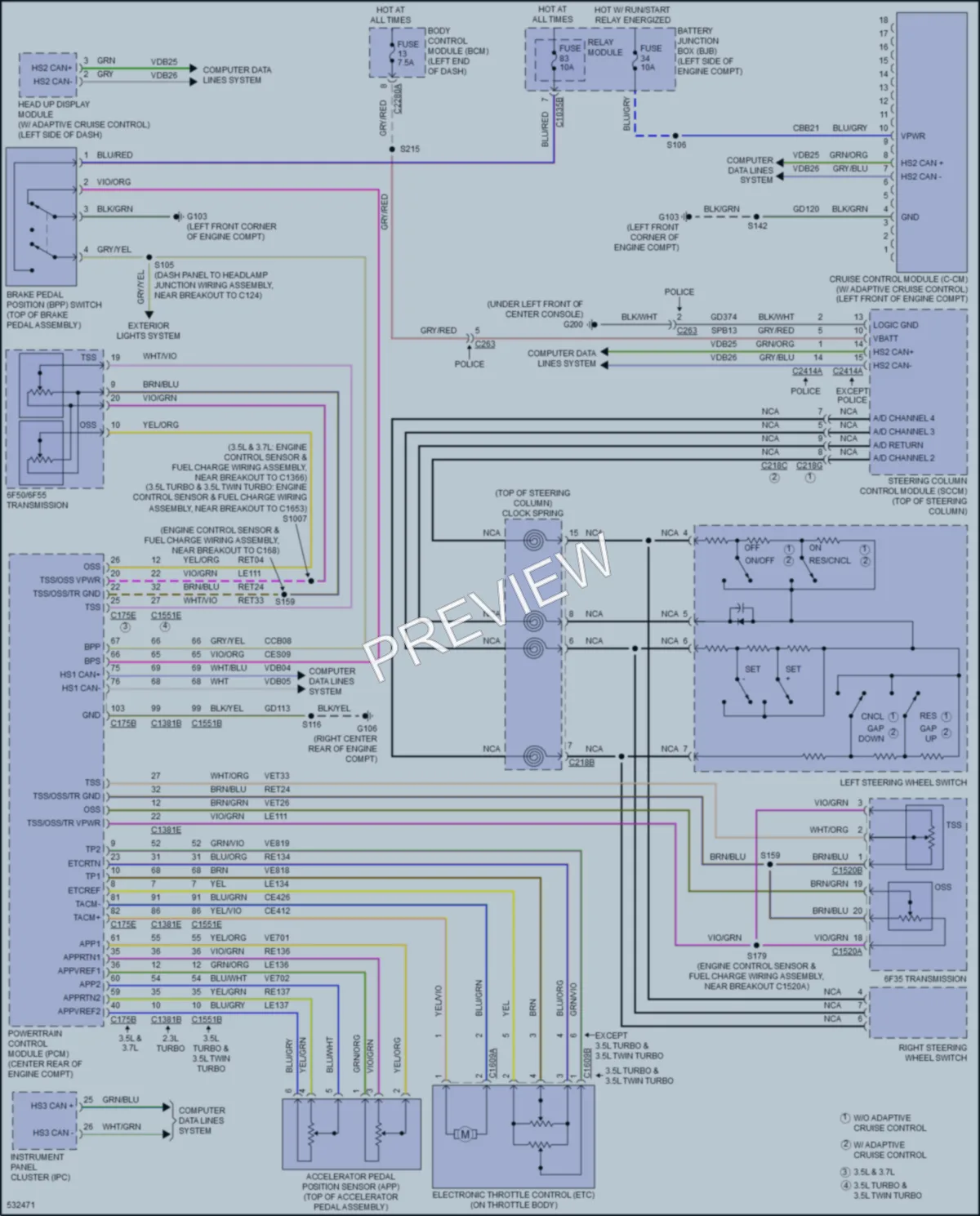 2017 Ford Explorer Cruise Control wiring diagram preview