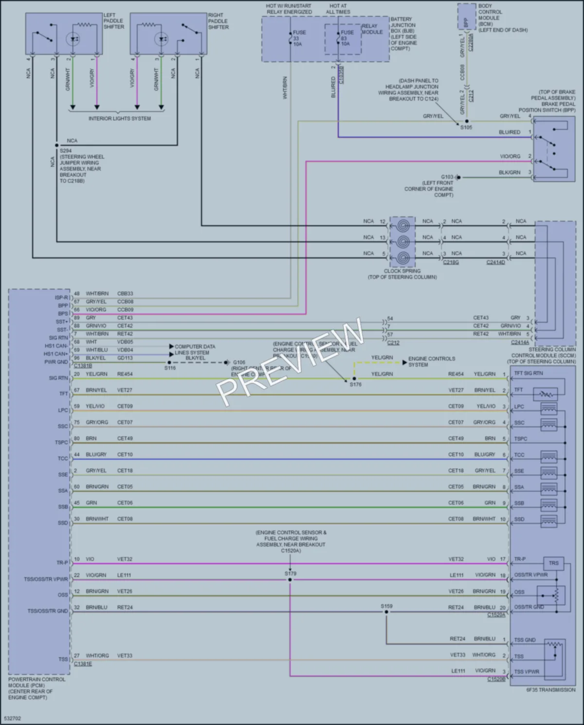 2017 Ford Explorer Transmission wiring diagram preview