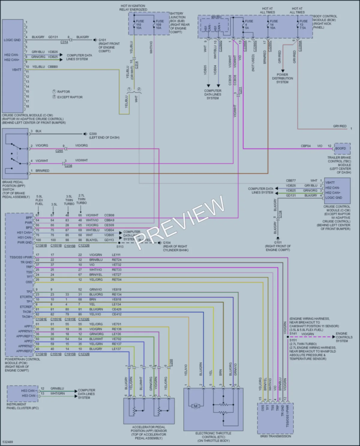 2017 Ford F150 Cruise Control wiring diagram preview