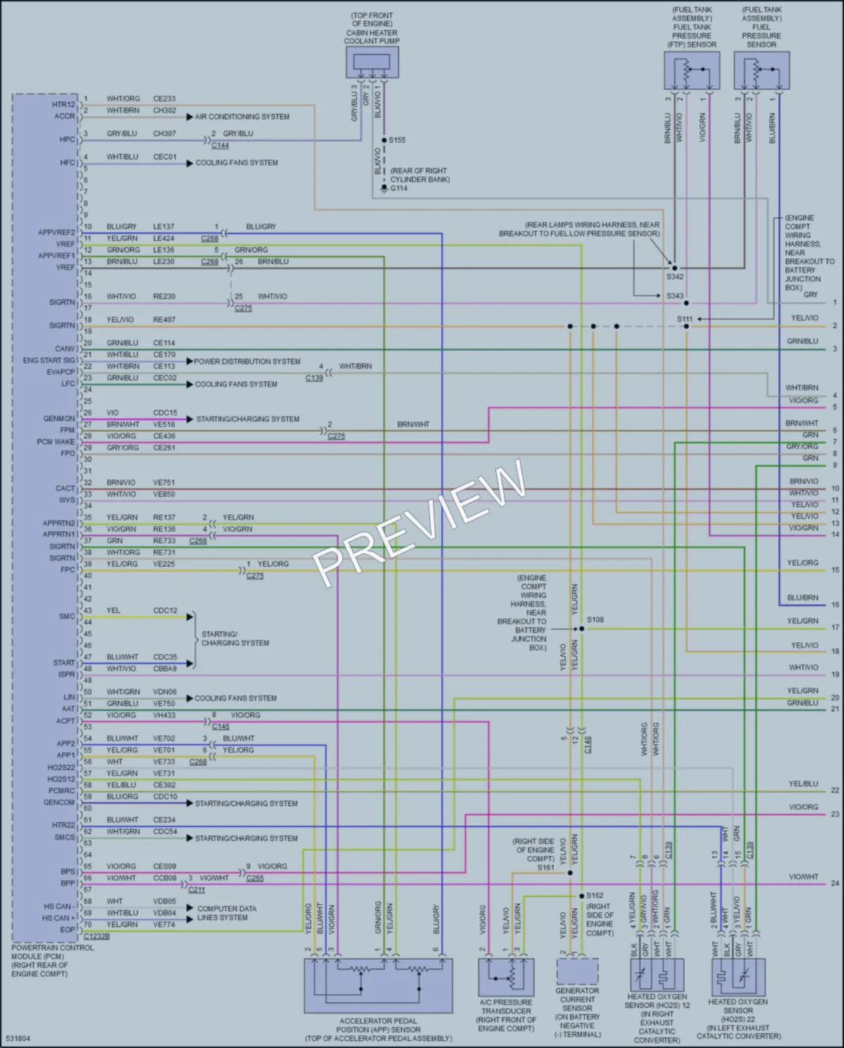 2017 Ford F150 Engine Performance wiring diagram preview