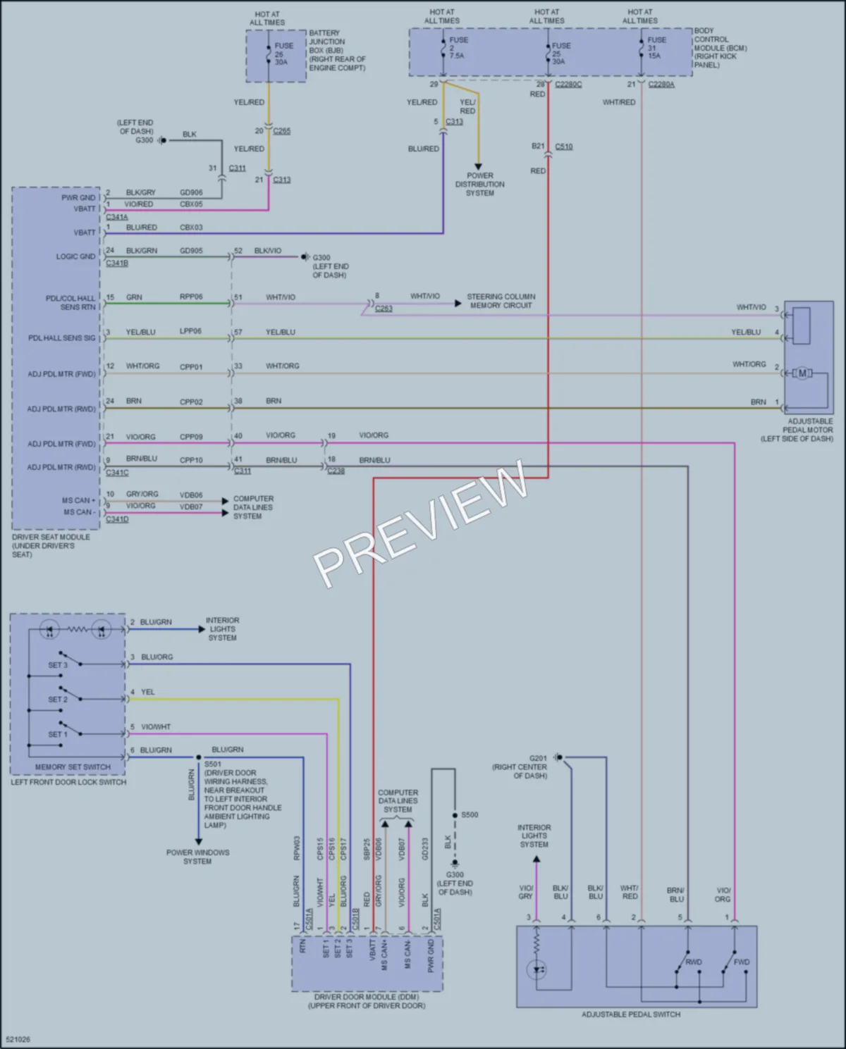2017 Ford F150 Memory Systems wiring diagram preview