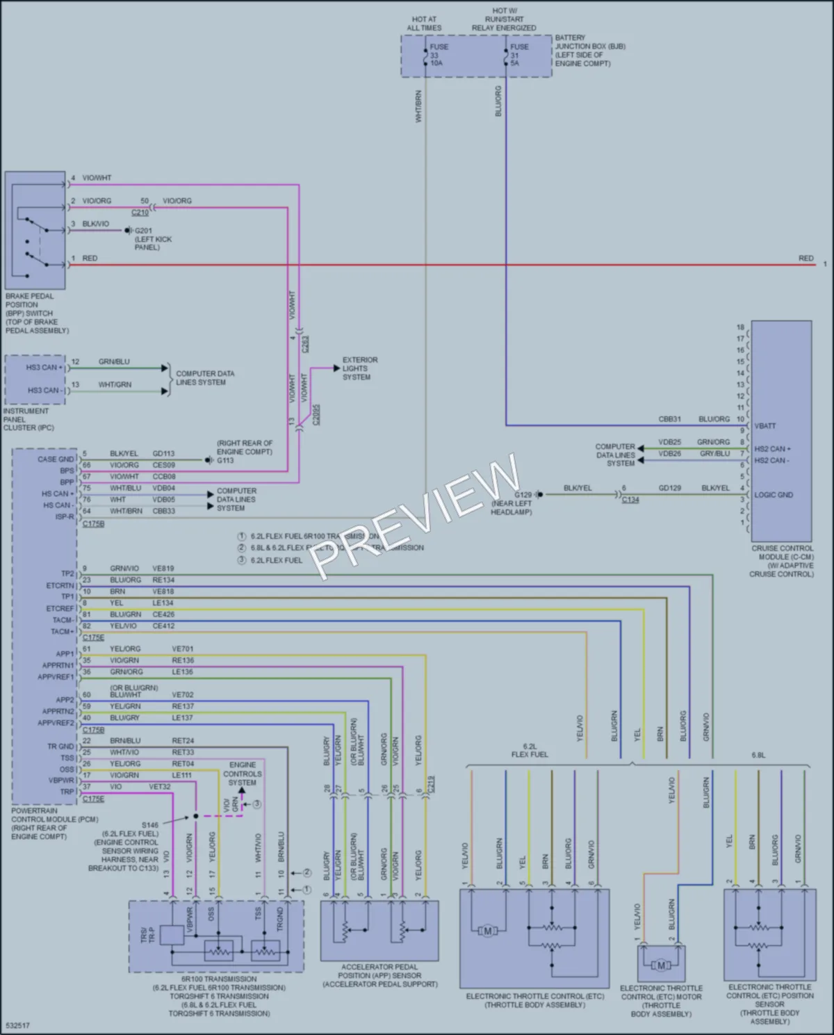 2017 Ford F250SuperDuty Cruise Control wiring diagram preview