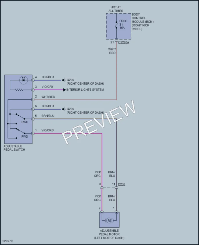 2017 Ford F250SuperDuty Power Seats wiring diagram preview