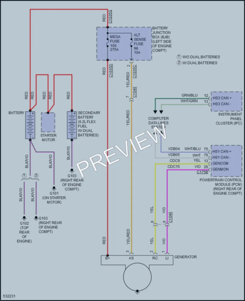2017 Ford F250SuperDuty Starting Charging wiring diagram preview