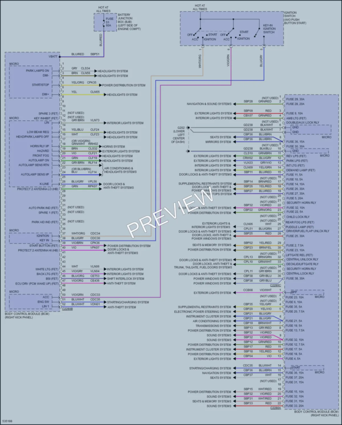 2017 Ford F350SuperDuty Body Control Modules wiring diagram preview
