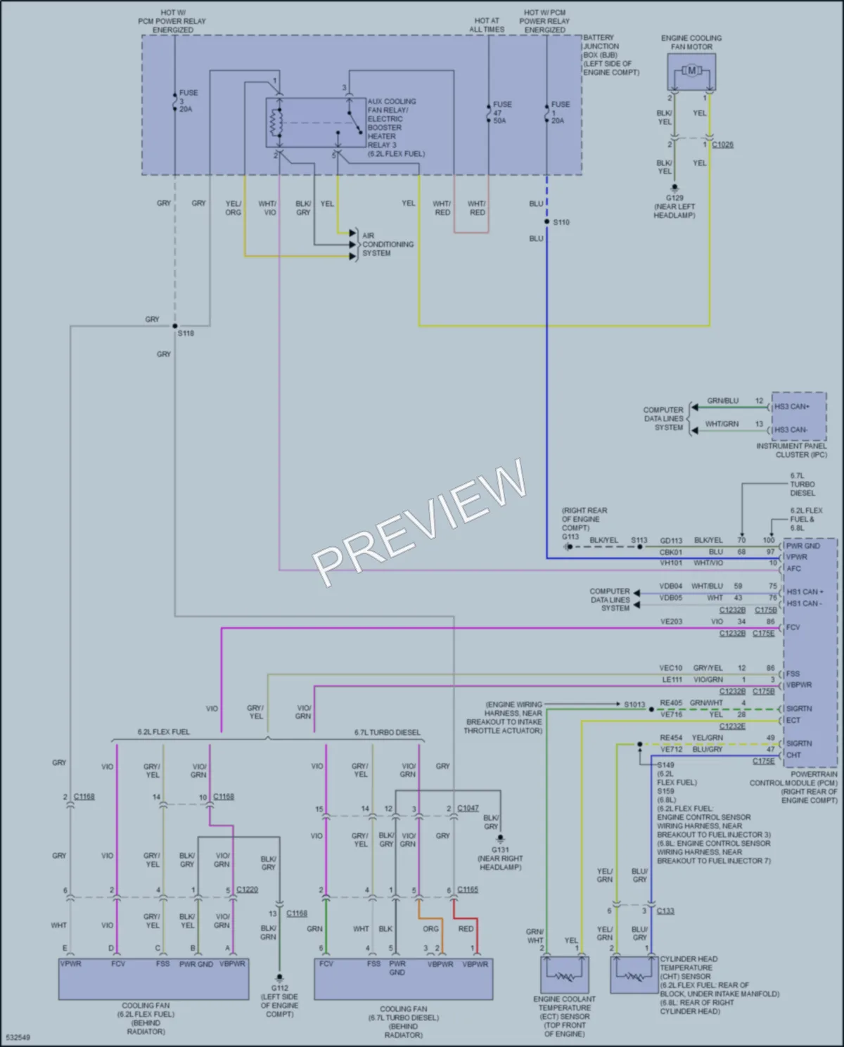 2017 Ford F350SuperDuty Cooling Fan wiring diagram preview
