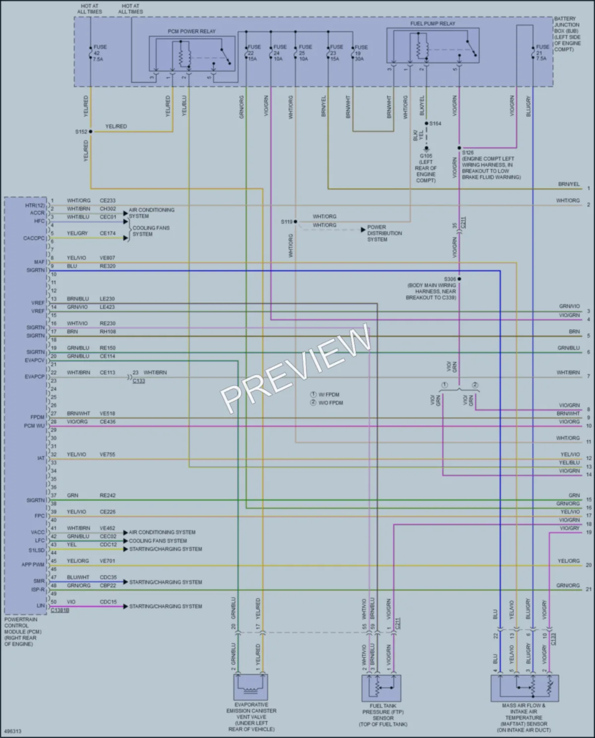 2017 Ford Fiesta Engine Performance wiring diagram preview